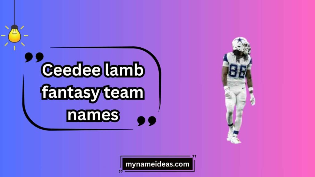 Clever & Punny CeeDee Lamb Fantasy Team Names