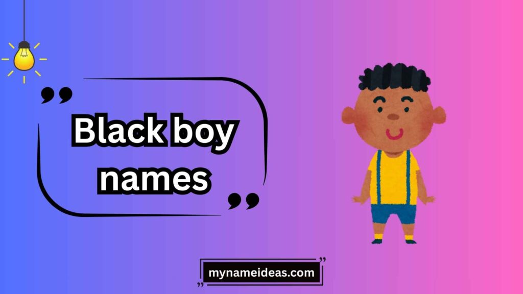 Modern Black Boy Names