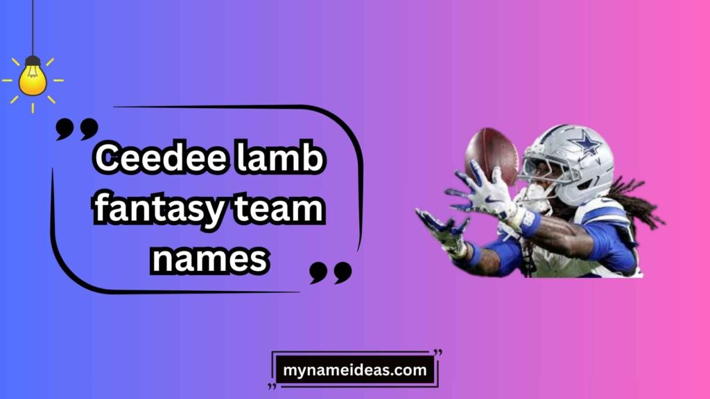 Pop Culture Inspired CeeDee Lamb Names