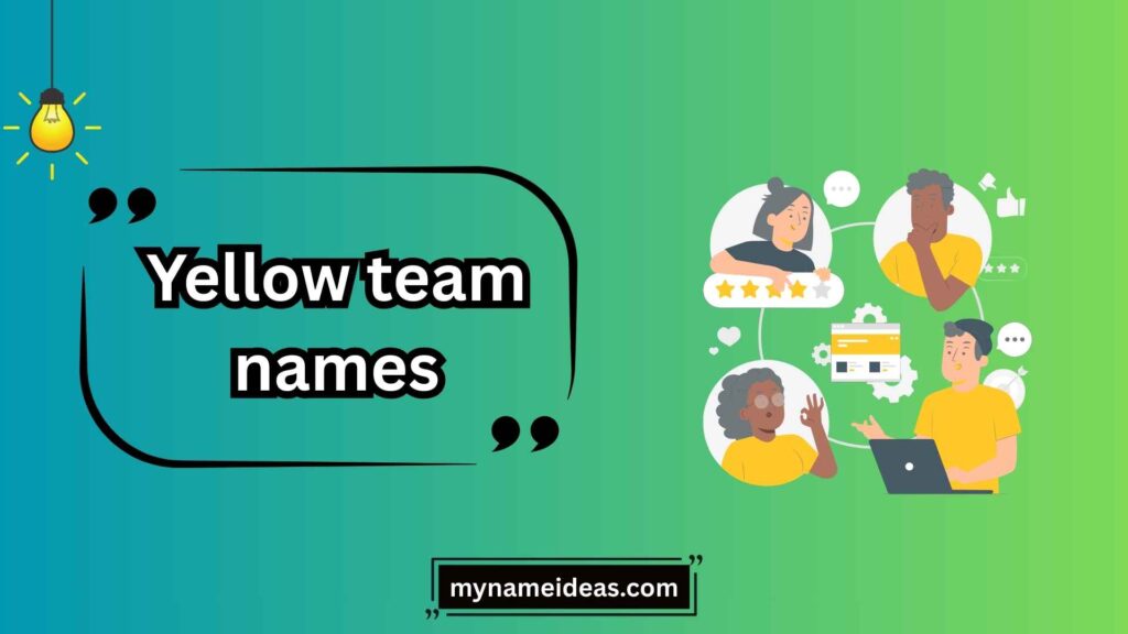 Yellow Team Names for Corporate Teams