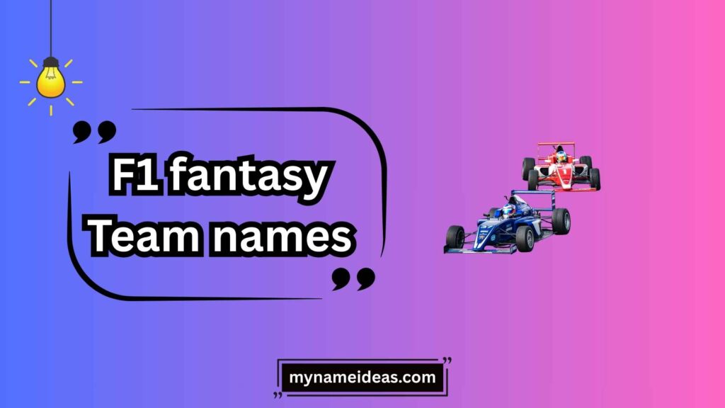 Categories of F1 Fantasy Team Names