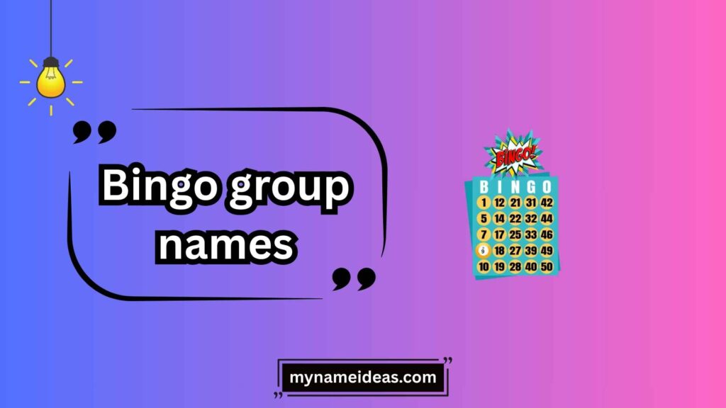 Competitive Bingo Group Names