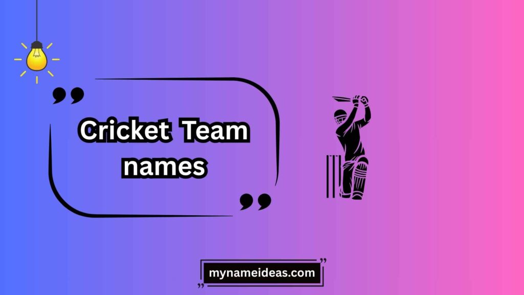 Fierce and Competitive Cricket Team Names
