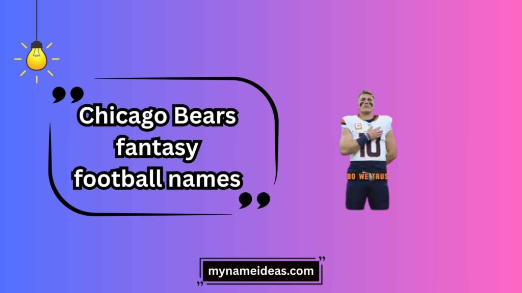 Funny Chicago Bears Fantasy Football Names
