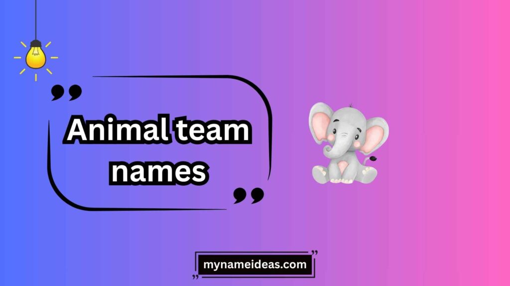 Funny & Playful Animal Team Names