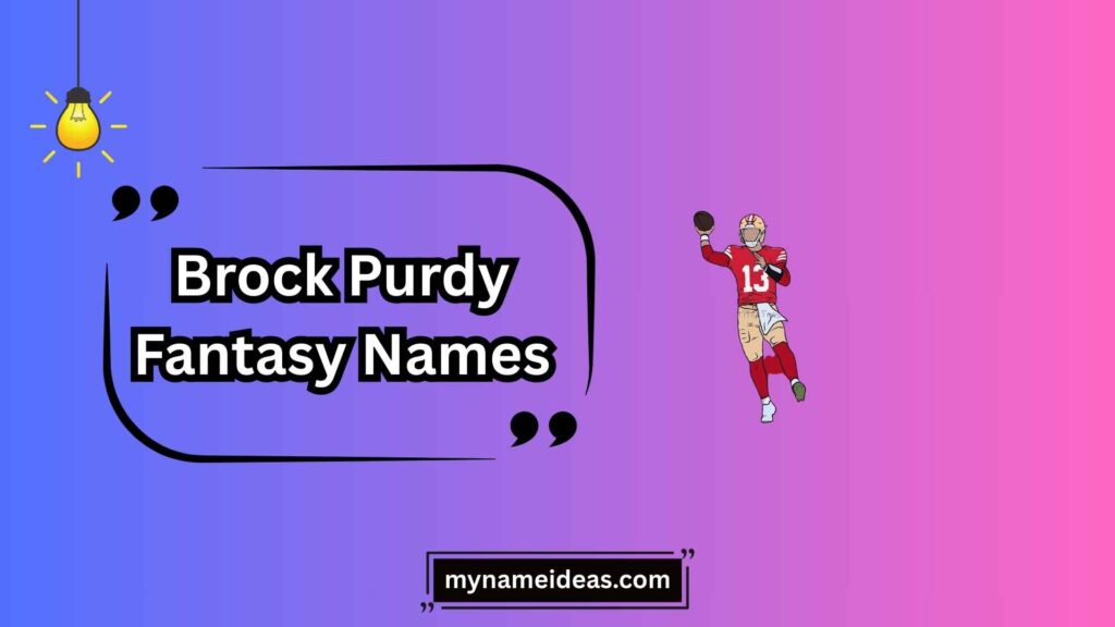 Funny Brock Purdy Fantasy Names