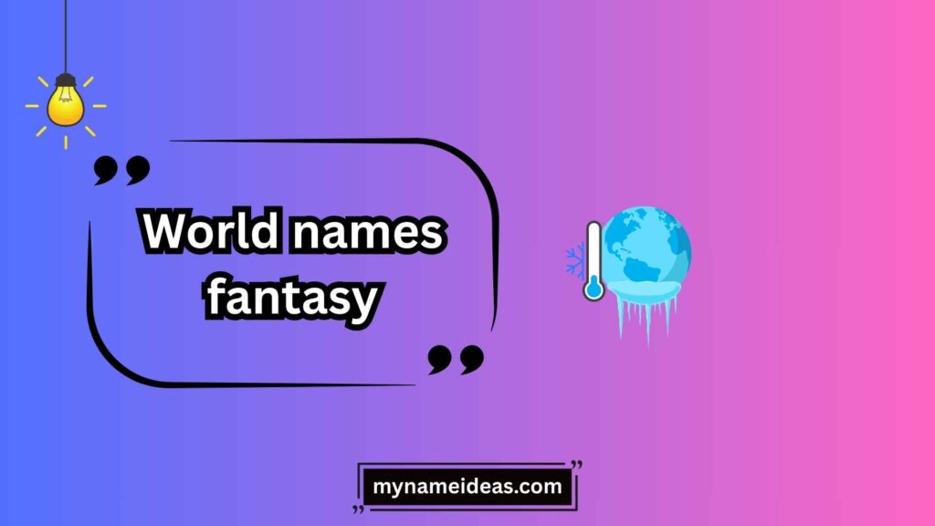 Magical Ice and Snow World Names