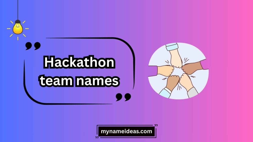 Pop Culture Hackathon Team Names