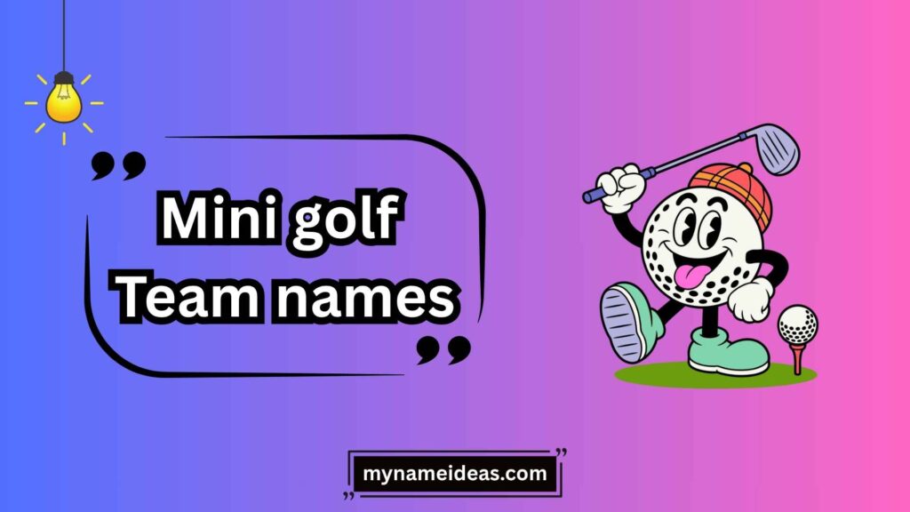 Pop Culture Mini Golf Team Names