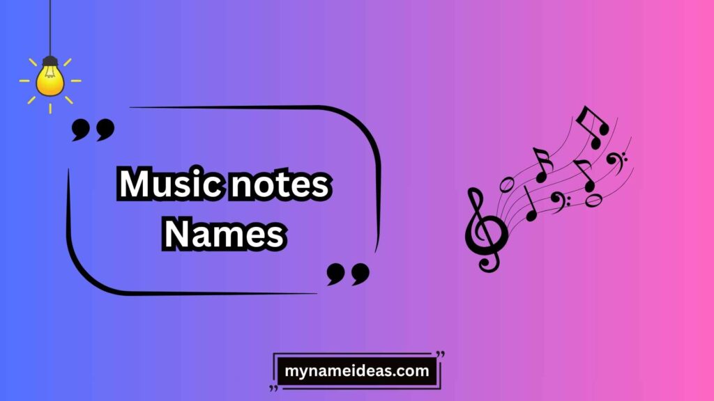 Treble Clef Music Notes Names