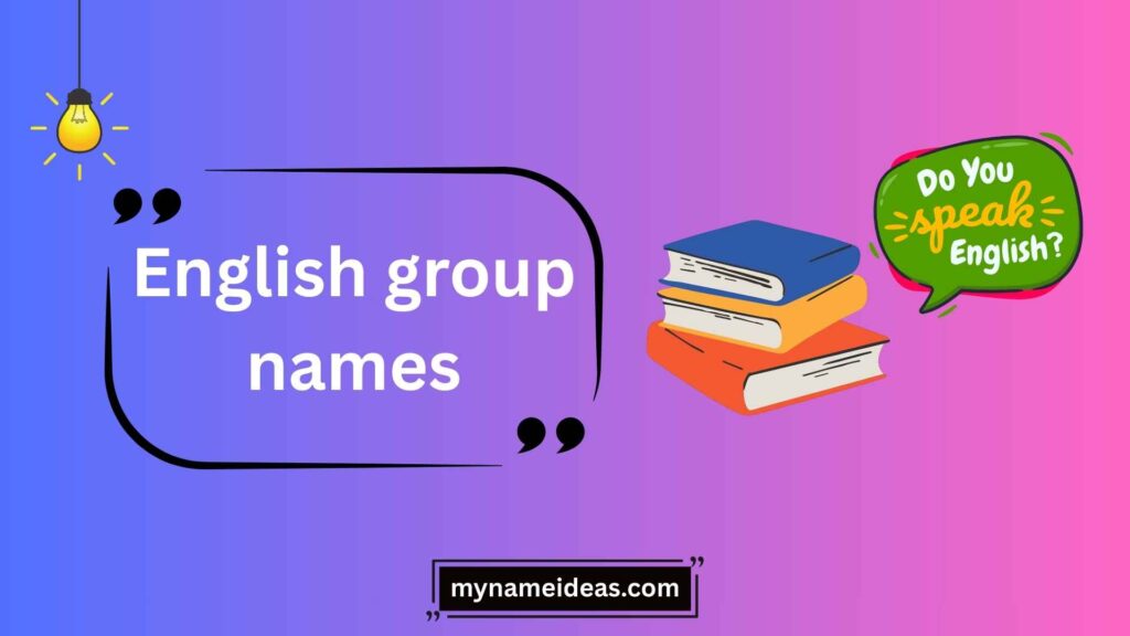Types of English Group Names