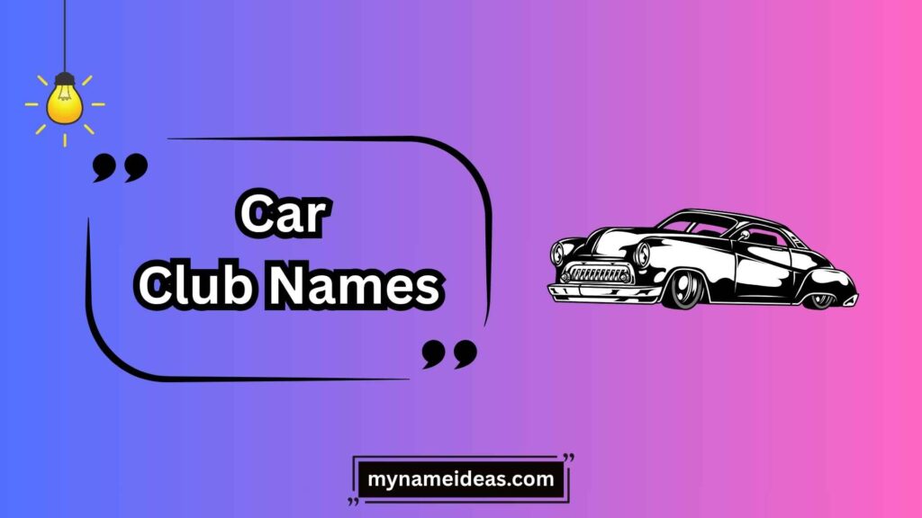 Vintage & Classic Car Club Names