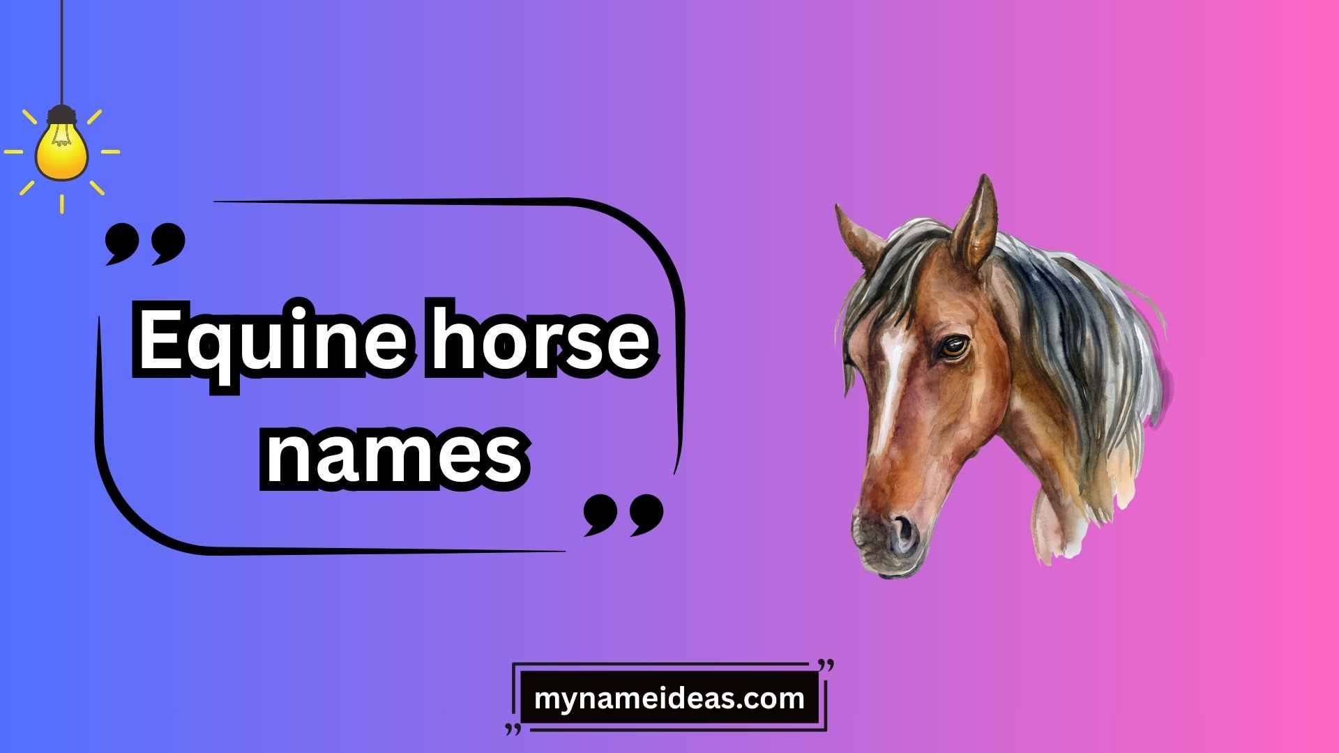 equine horse names