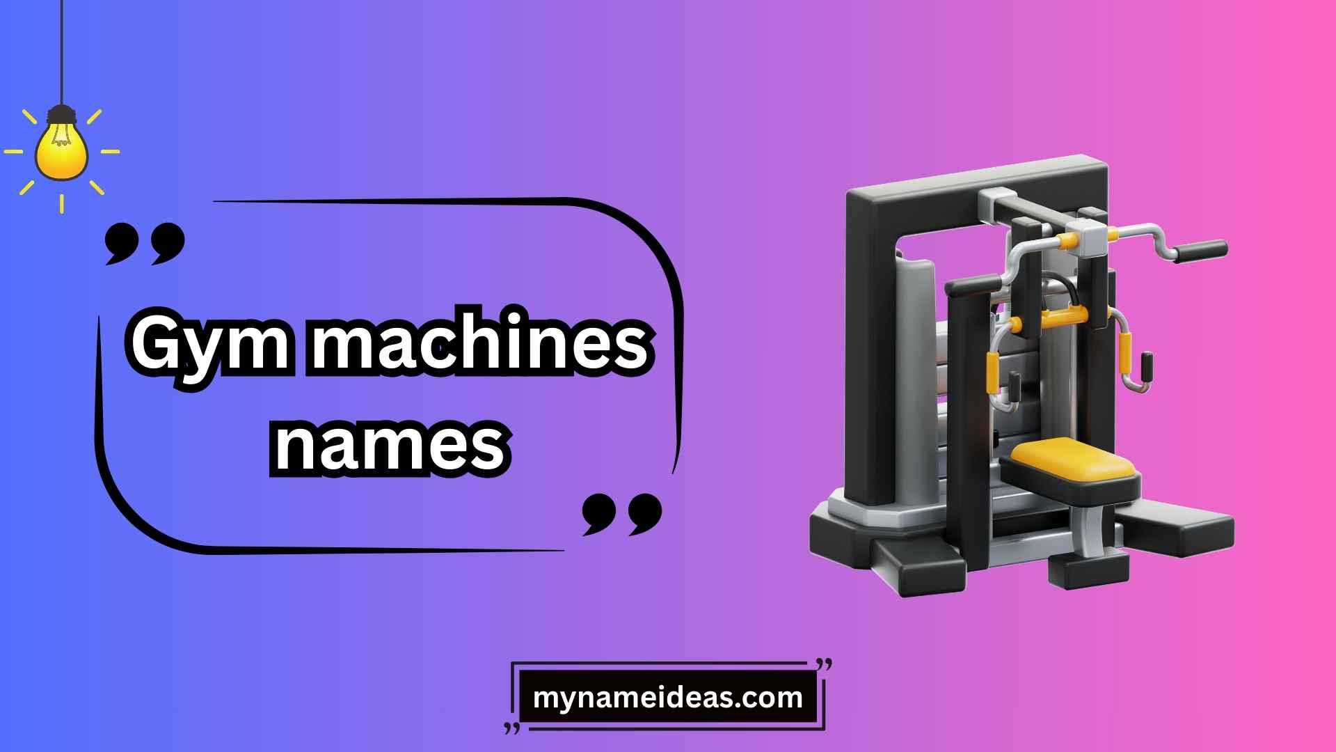 gym machines names