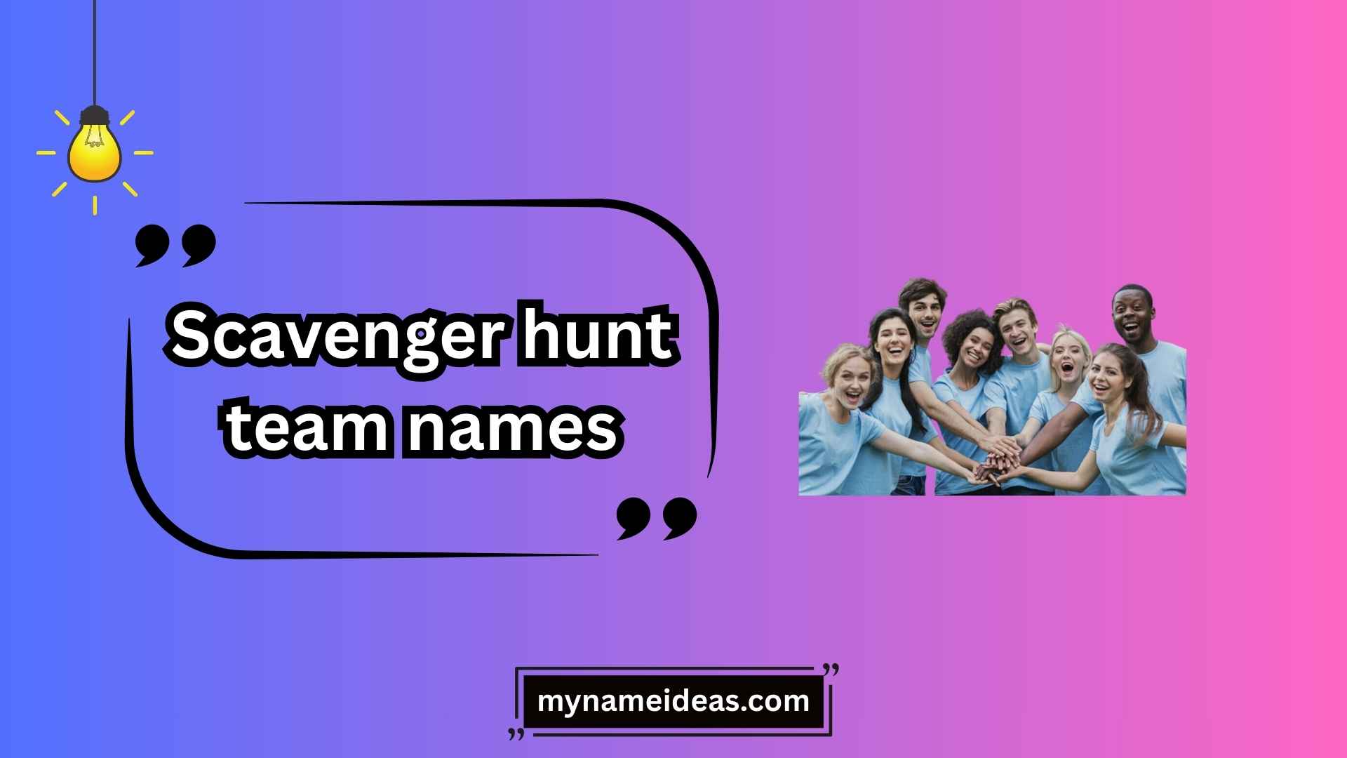 scavenger hunt team names