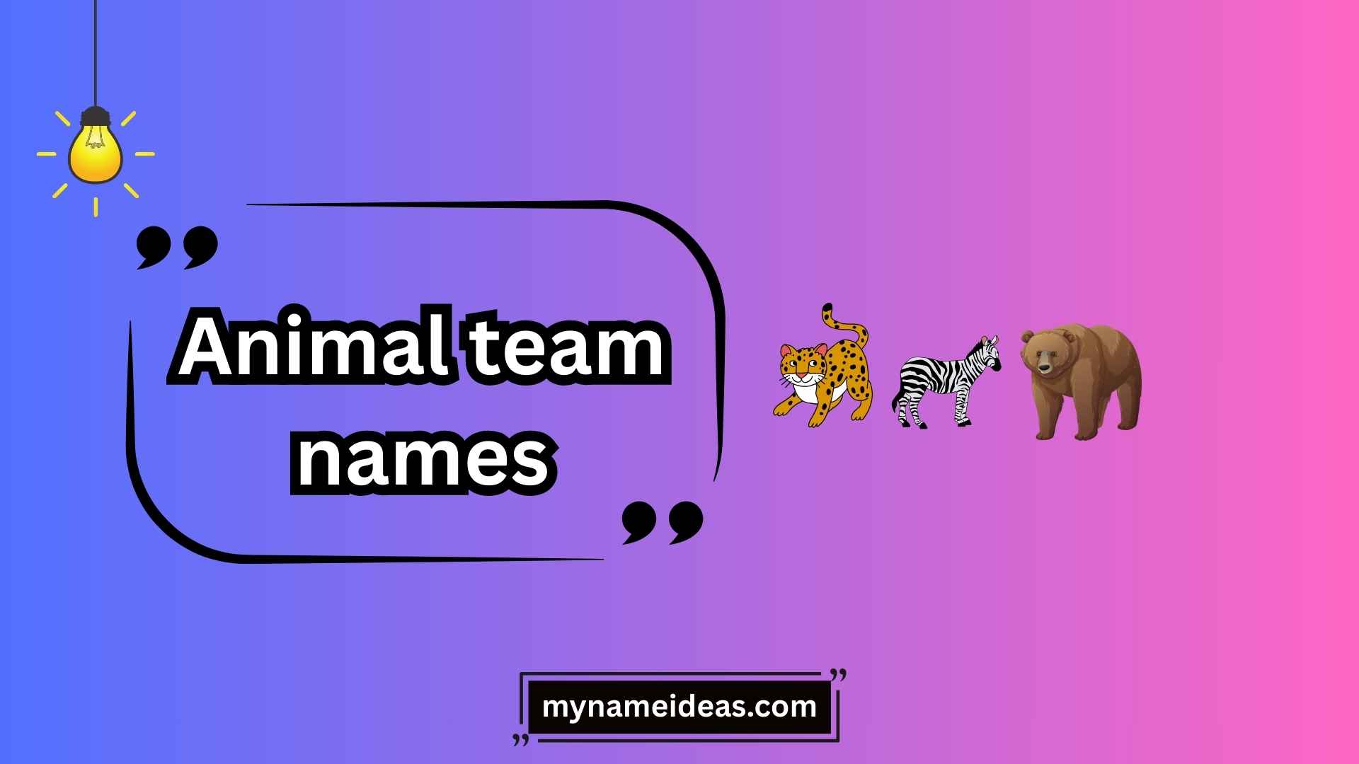 animal team names
