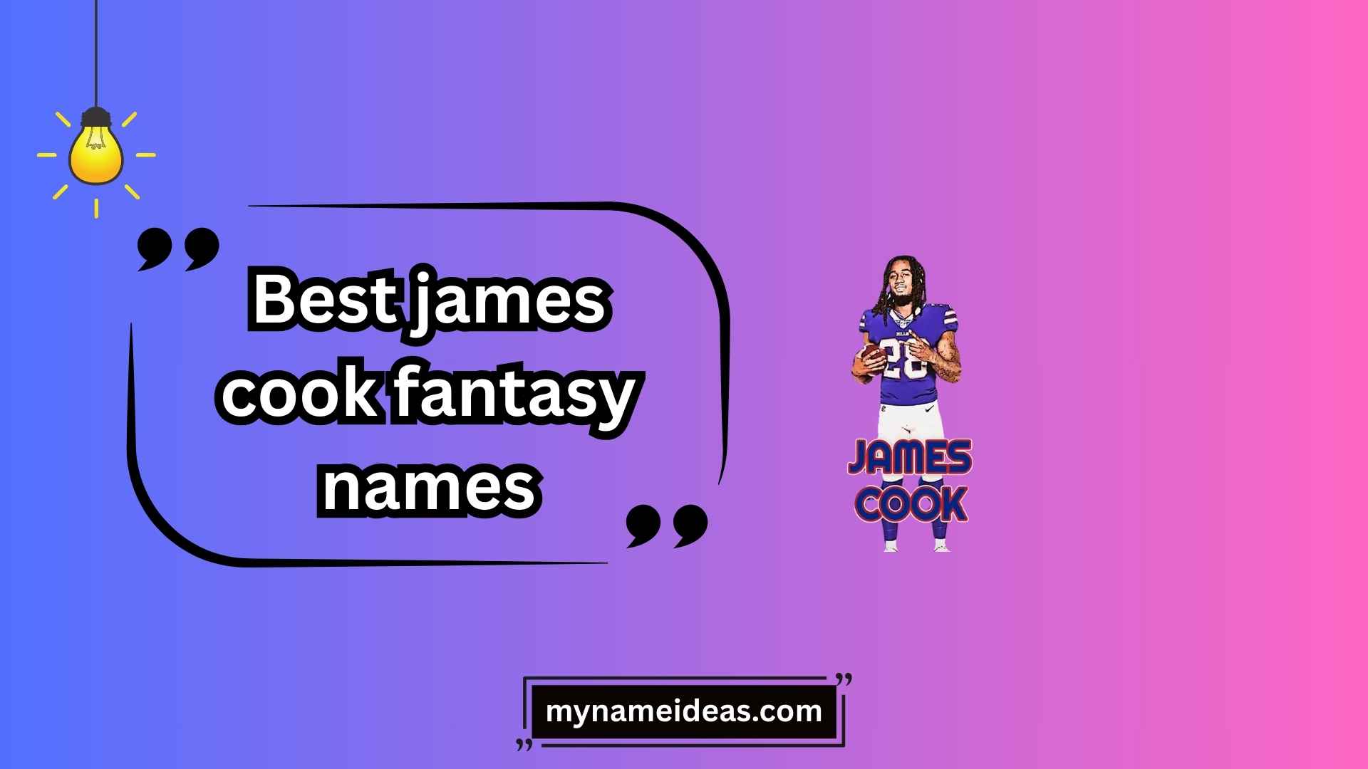 best james cook fantasy names