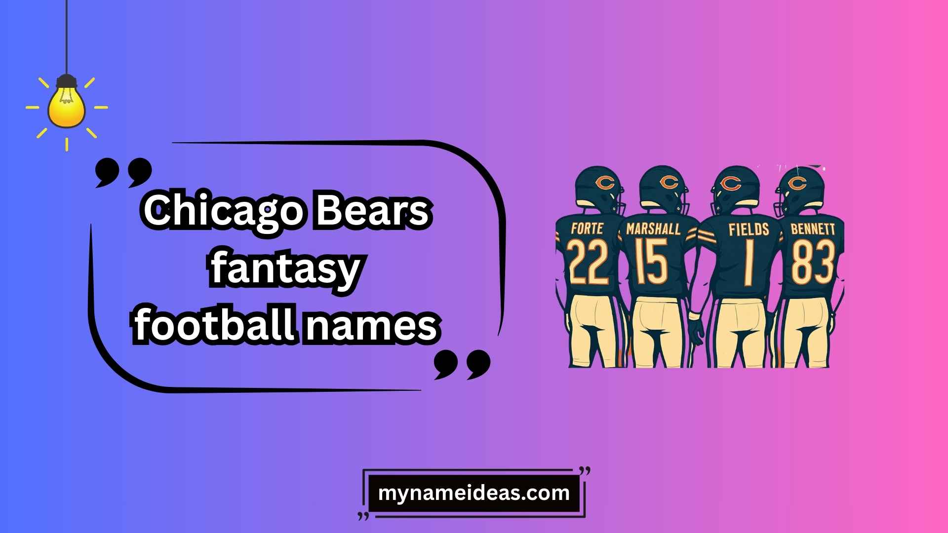 chicago bears fantasy football names