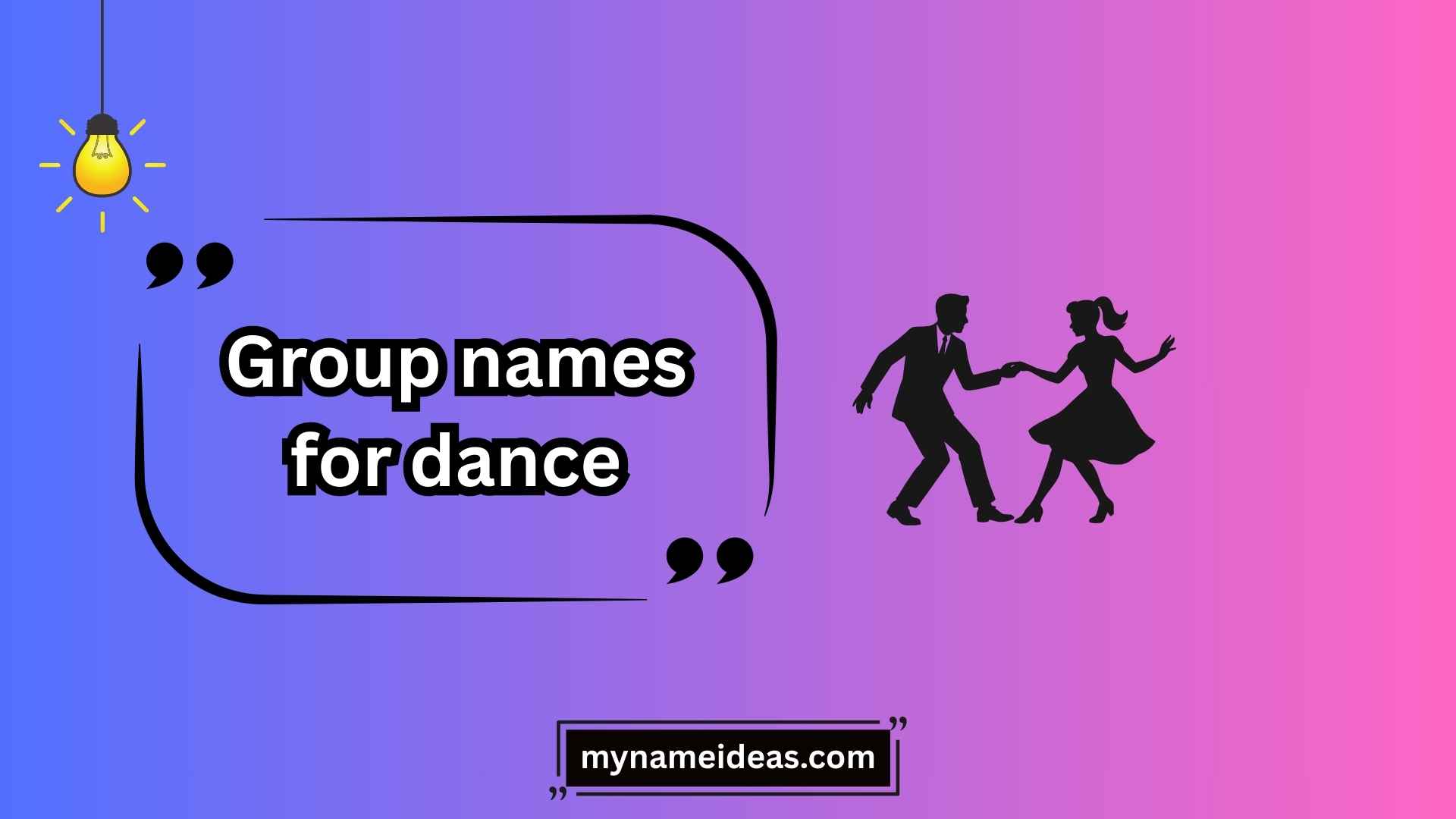 group names for dance