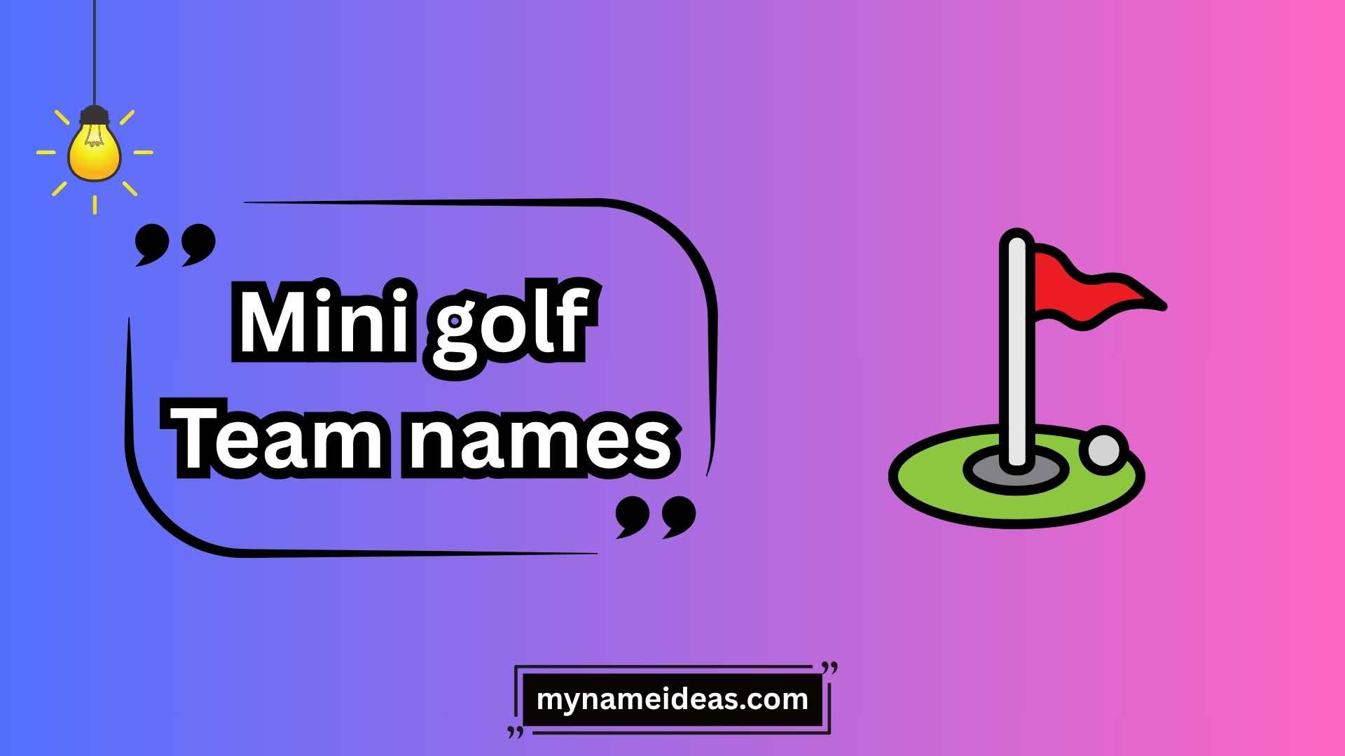 mini golf team names