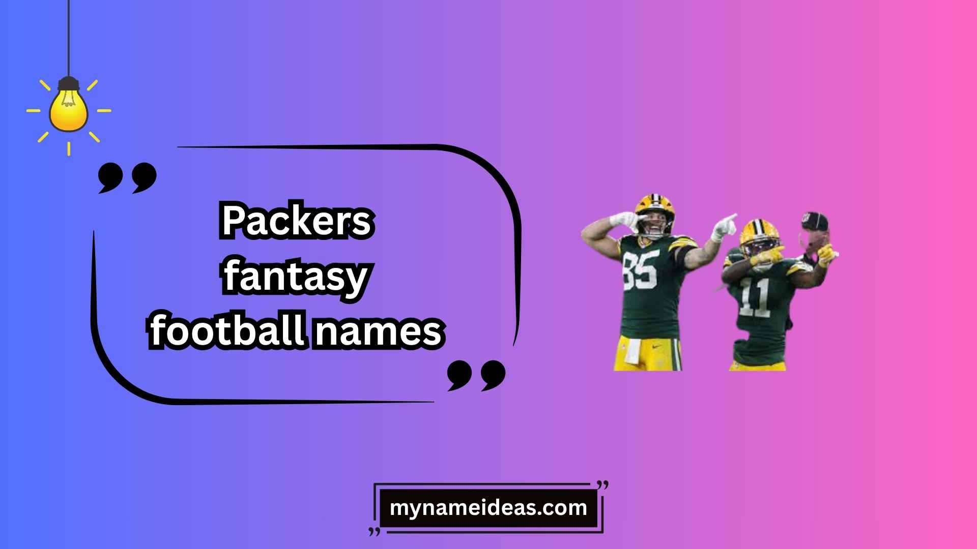 packers fantasy football names