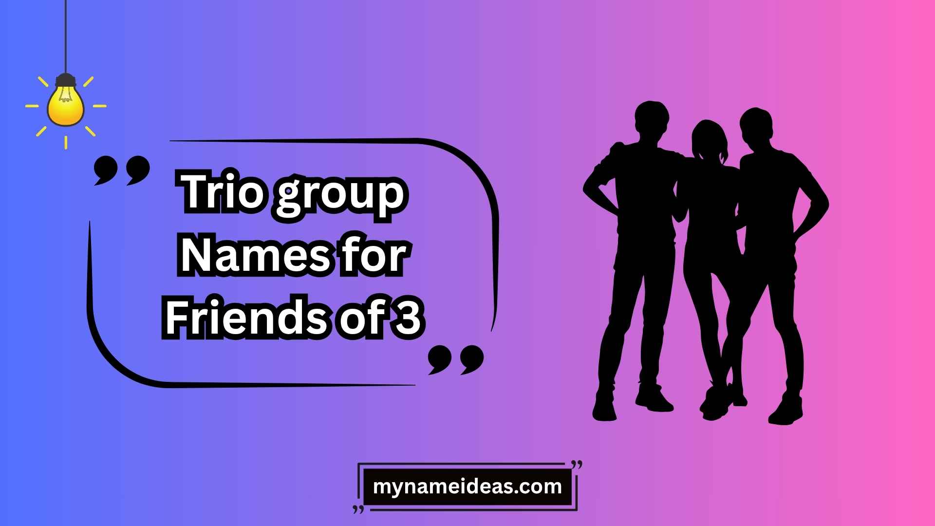 trio group names for friends of 3